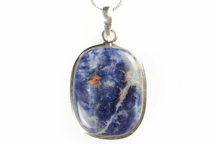 Sodalite Pendant (Necklace) - Sterling Silver #192378